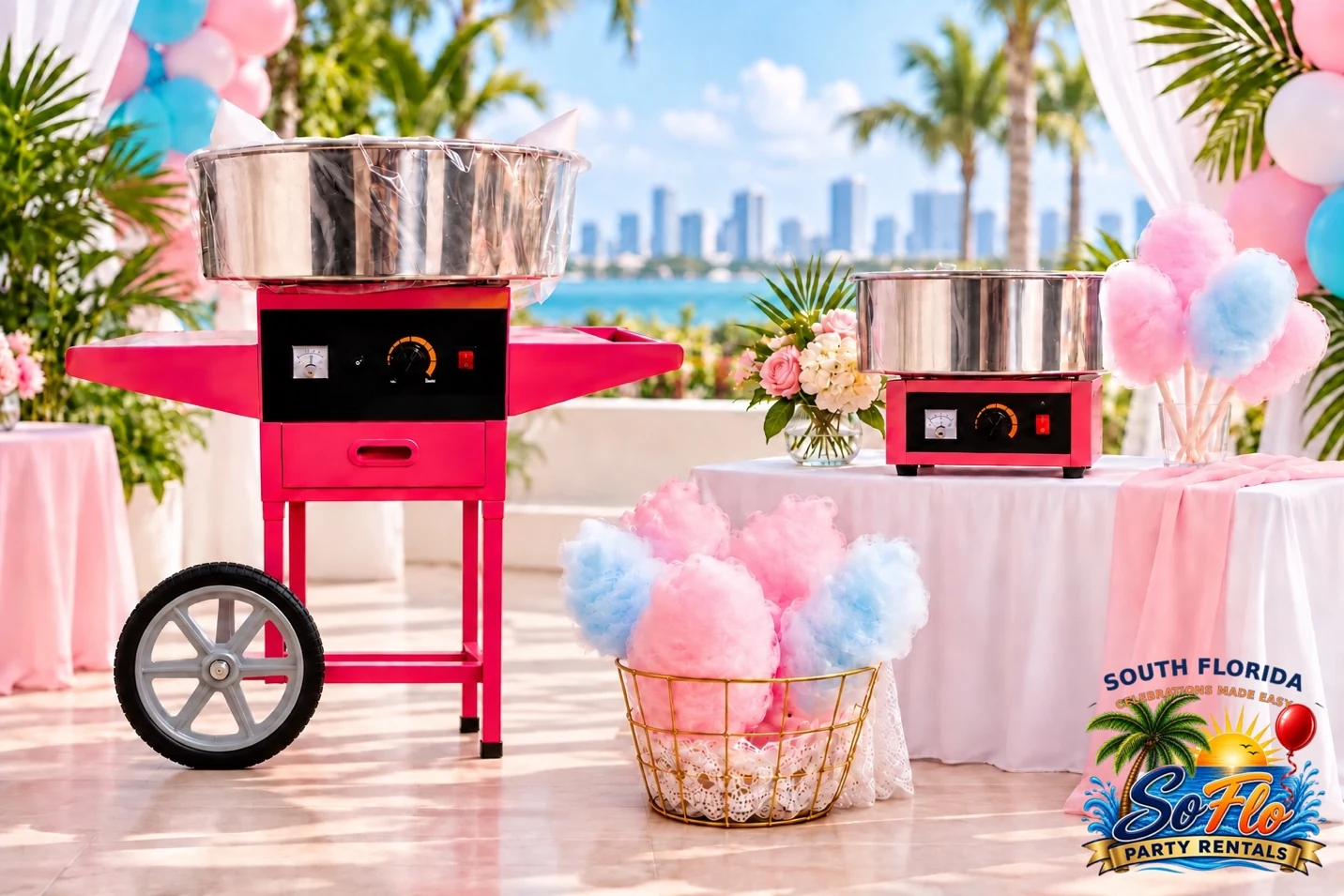 Countertop and cart cotton candy machines